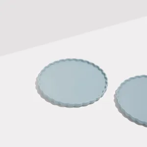 TWO X WAVE SIDE PLATES | Blue Grey