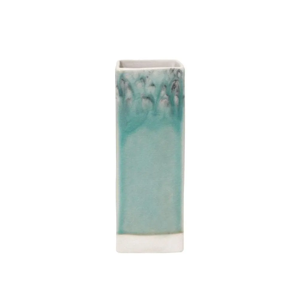 Vase carré en grès "Madeira" - Vert