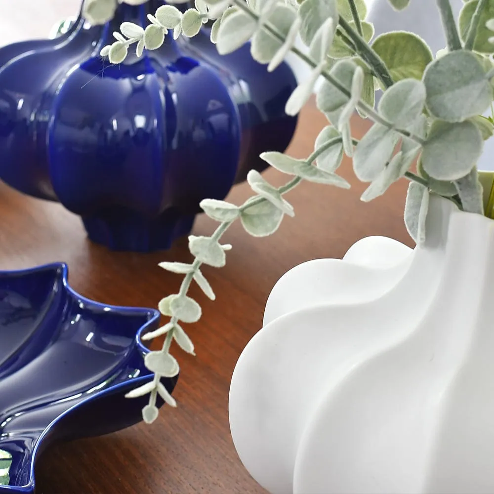 Vase en céramique - Bleu cobalt