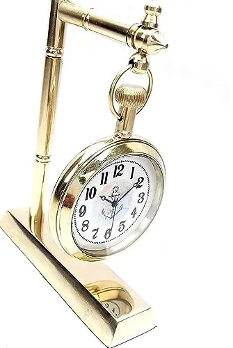 Vintage Brass Desk Clock