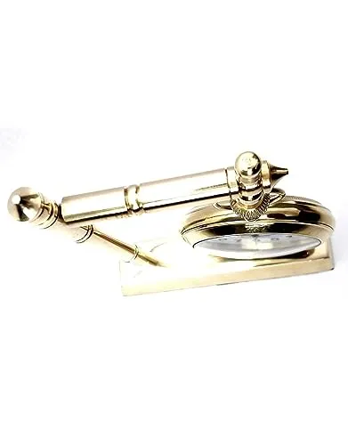 Vintage Brass Desk Clock