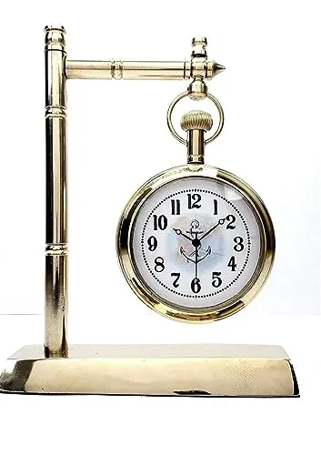 Vintage Brass Desk Clock