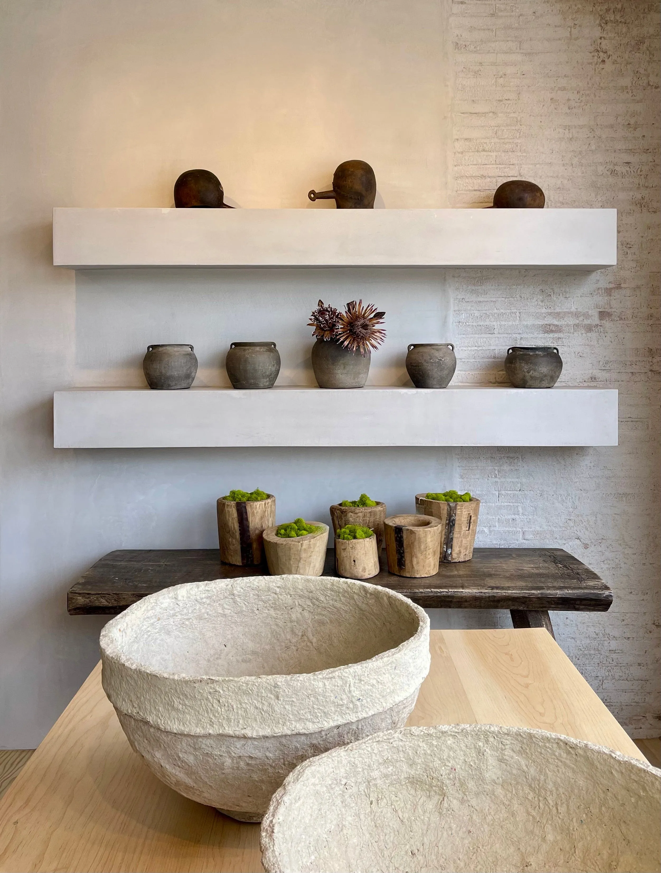 Vintage Clay Pot with Handles