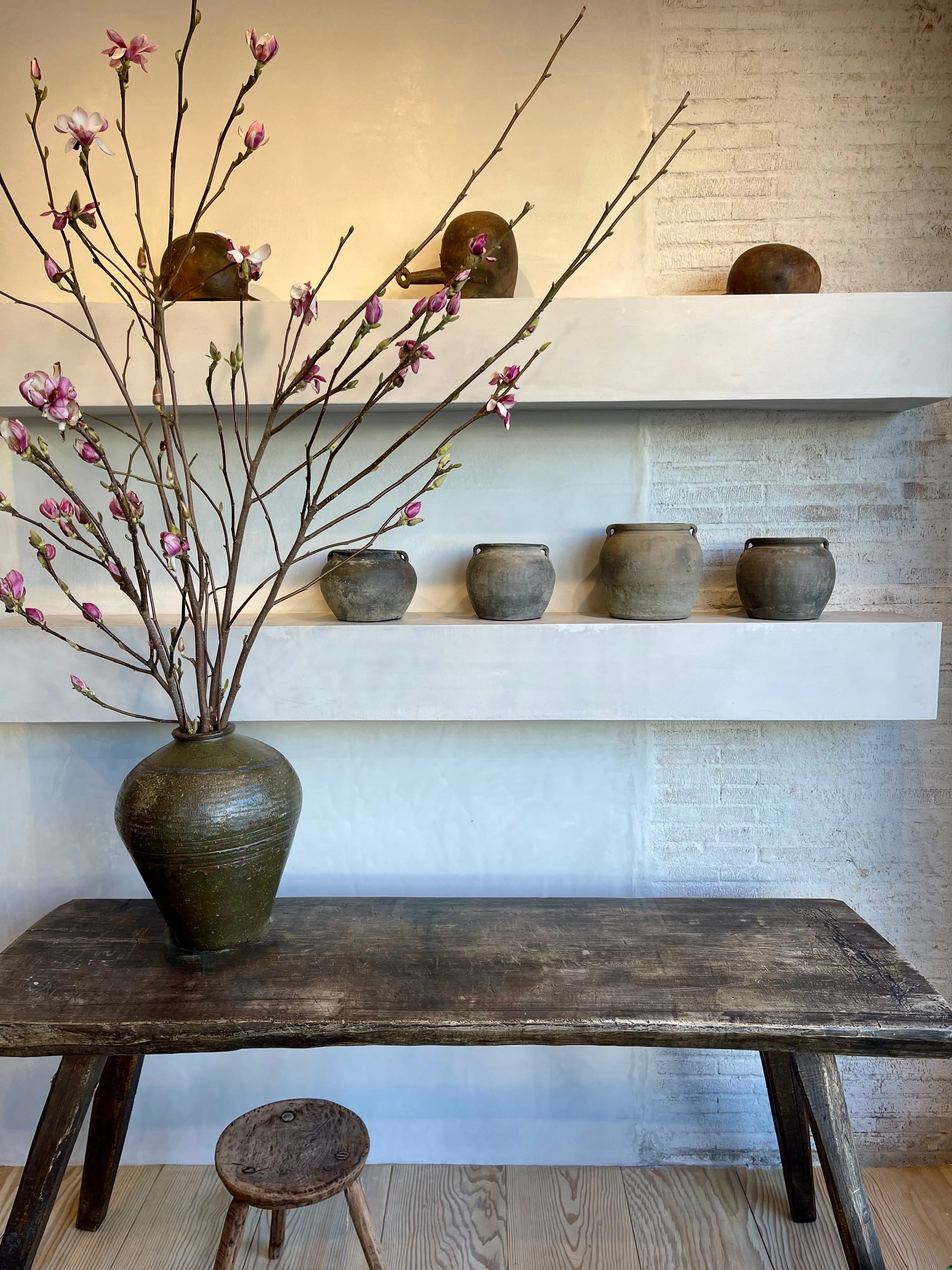 Vintage Clay Pot with Handles