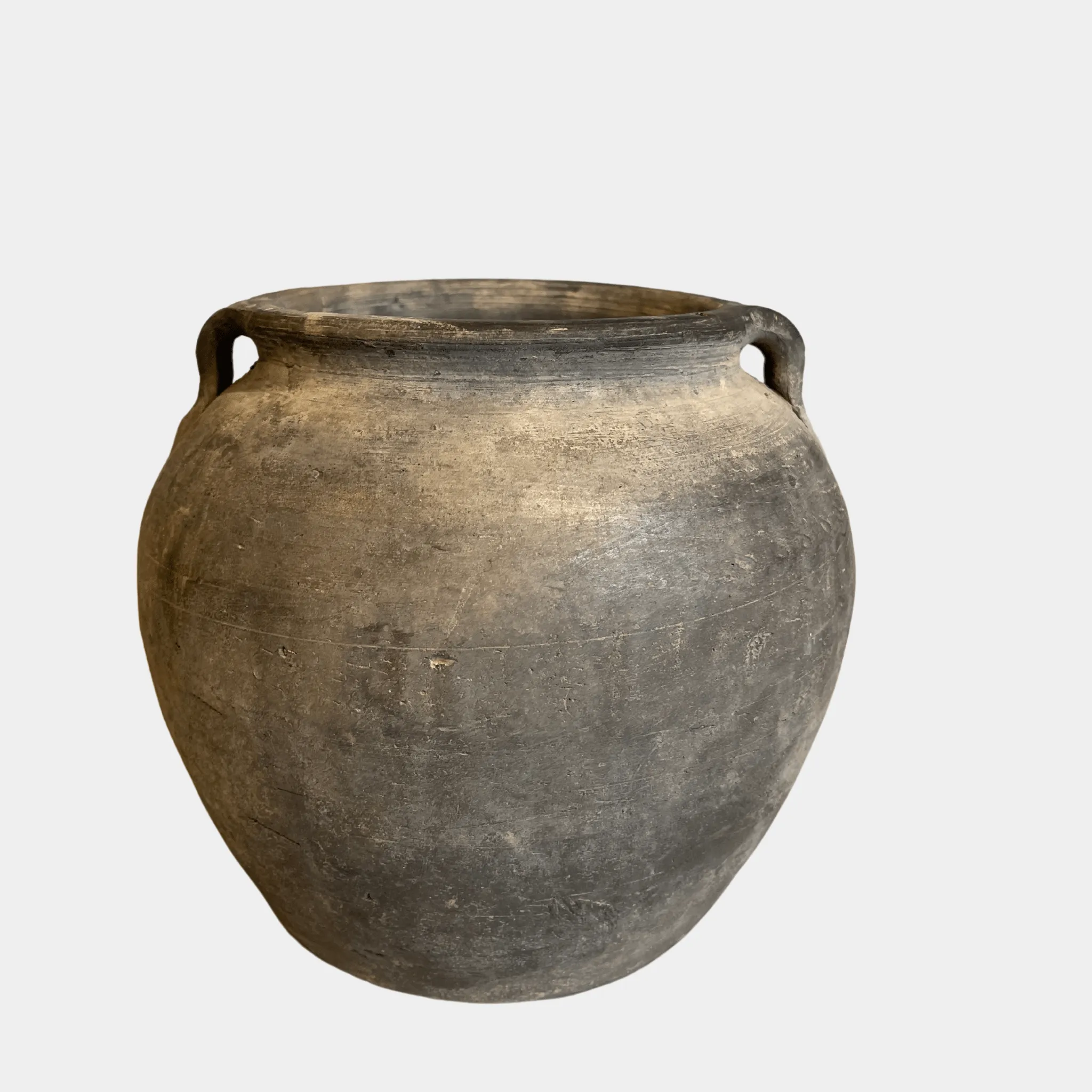 Vintage Clay Pot with Handles