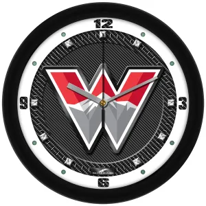 Western Colorado University Wall Clock - Carbon Fiber Textured