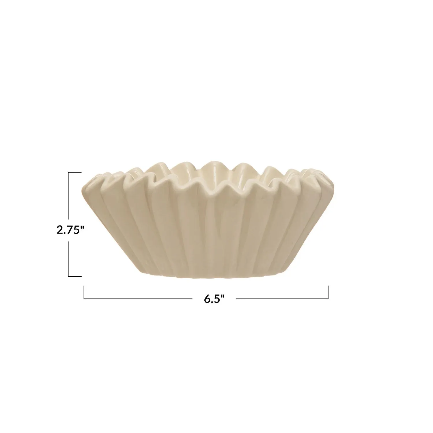 White Fluted Bowl