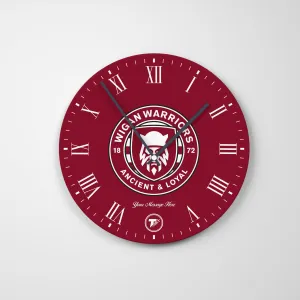 Wigan Warriors Glass Clock - Customisable