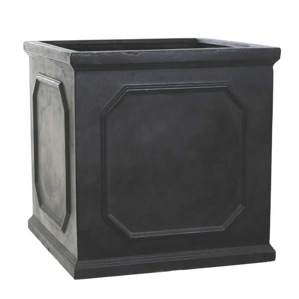 Woodlodge 32cm Black Chelsea Square Planter