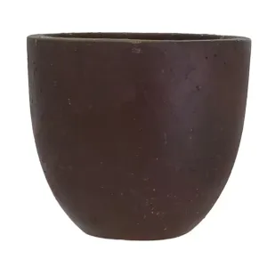 Woodlodge 45cm Brown Bourneo Thai Glazed Pot